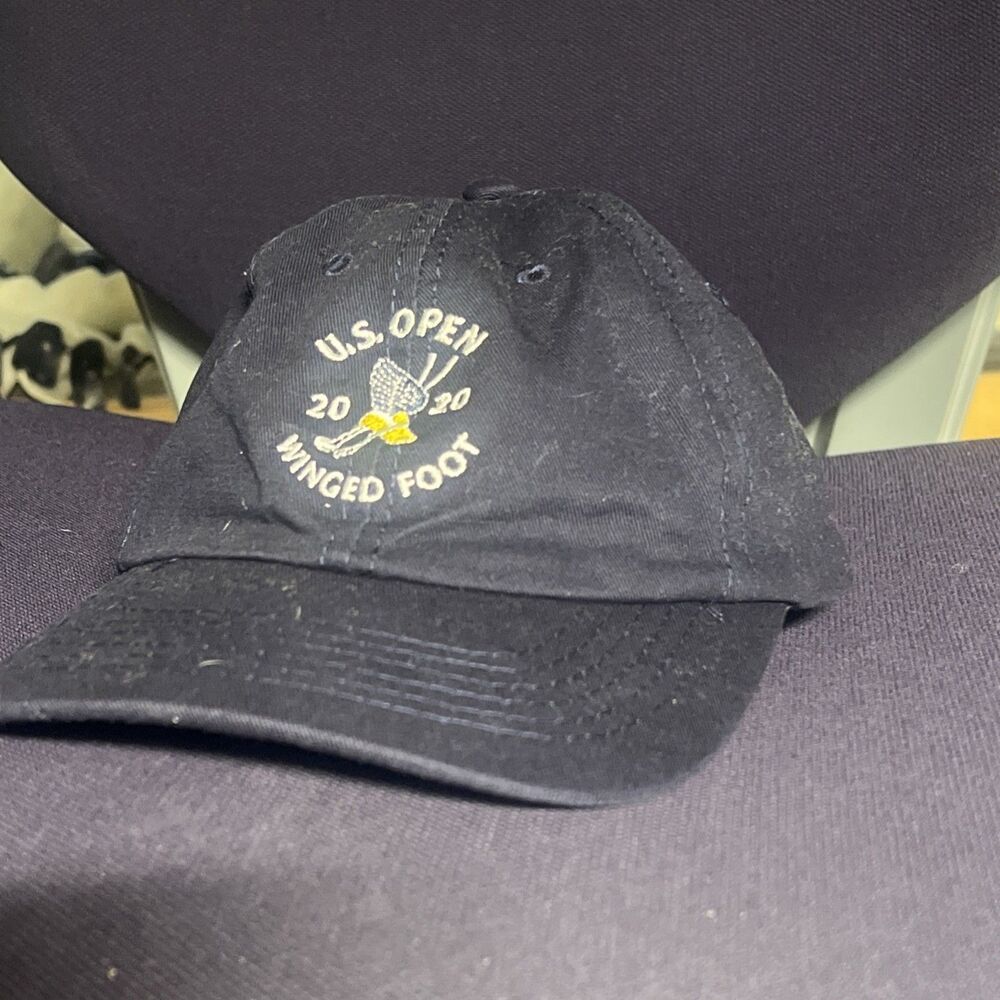 US Open Winged Foot 2020 USGA Black Hat Adjustable Adult OSFA Baseball Cap